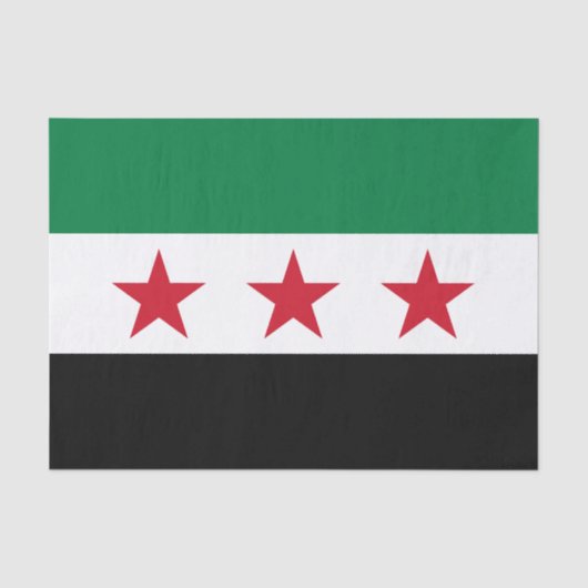 Papier Mousseline Drapeau de la Syrie (Recto)