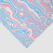 Papier Mousseline Drapeau de la Trans Pride Trippy Boho Super Wavy (Détail)