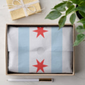Papier Mousseline Drapeau de la ville de Chicago (Illinois) (Cadeau)