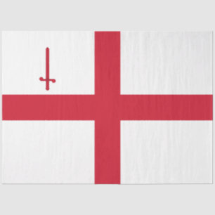 Papier Mousseline Drapeau de la ville de Londres (Angleterre) (capit
