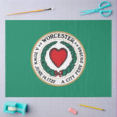 Papier Mousseline Drapeau de la ville de Worcester (Massachusetts) (Artisanat)