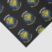 Papier Mousseline Drapeau de l'État de la BEAVER OREGON (Détail)