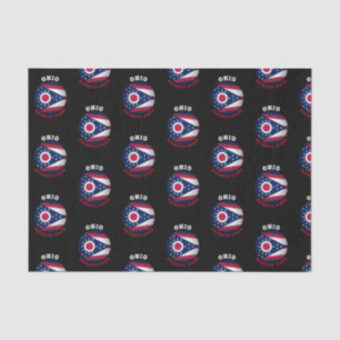 Papier Mousseline Drapeau de l'État de l'OHIO BUCKEYE