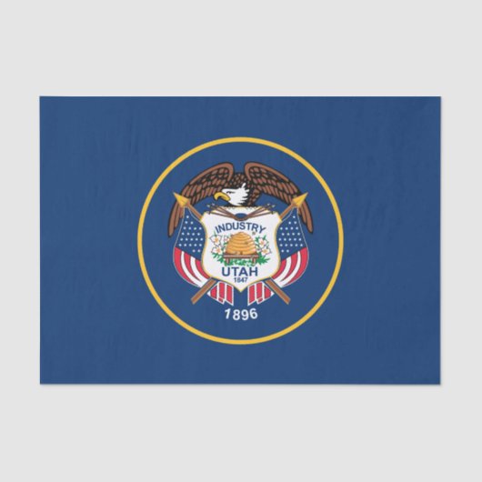 Papier Mousseline Drapeau de l'État de l'Utah (Recto)