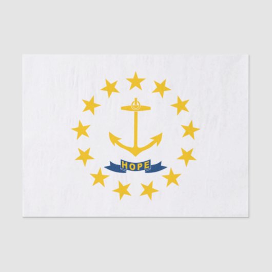 Papier Mousseline Drapeau de l'État de Rhode Island (Recto)