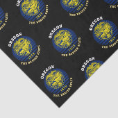 PAPIER MOUSSELINE DRAPEAU DE L'ÉTAT DU BEAVER D'OREGON (Détail)