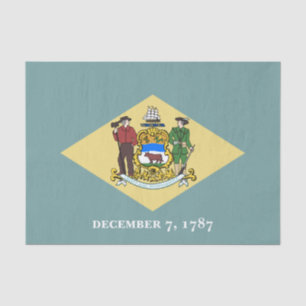 Papier Mousseline Drapeau de l'État du Delaware