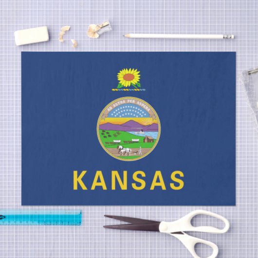 Papier Mousseline Drapeau de l'État du Kansas (Artisanat)