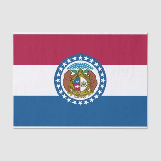 Papier Mousseline Drapeau de l'État du Missouri (Recto)