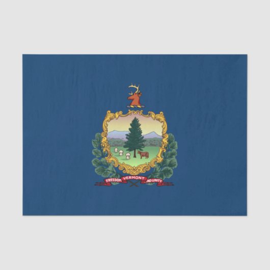 Papier Mousseline Drapeau de l'État du Vermont (Recto)