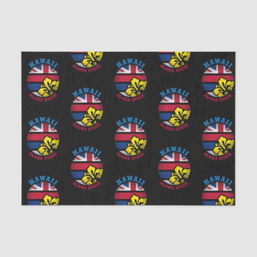 Papier Mousseline DRApeau DE L'ÉTAT HAWAI ALOHA (Recto)