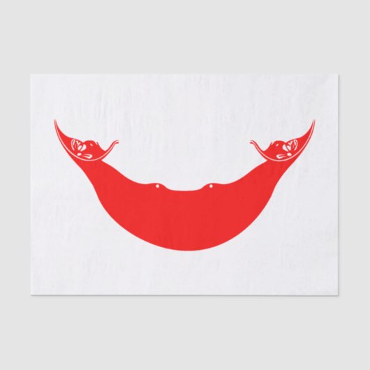 Papier Mousseline Drapeau de l'île de Pâques (Recto)