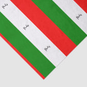 Papier Mousseline Drapeau de l'Italie, étiqueté (Détail)