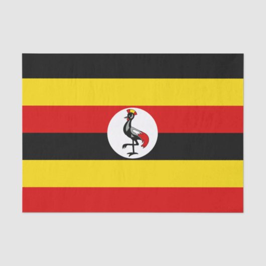 Papier Mousseline Drapeau de l'Ouganda (Recto)