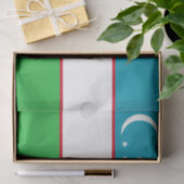 Papier Mousseline Drapeau de l'Ouzbékistan (Cadeau)