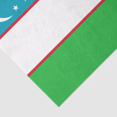 Papier Mousseline Drapeau de l'Ouzbékistan (Détail)