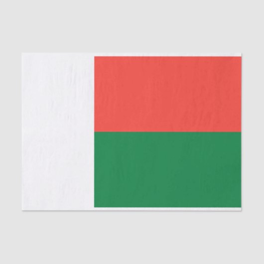 Papier Mousseline Drapeau de Madagascar (Recto)