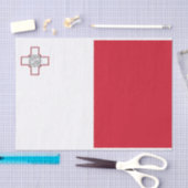 Papier Mousseline Drapeau de Malte (Artisanat)