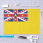 Papier Mousseline Drapeau de Niue (Artisanat)