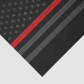 Papier Mousseline Drapeau de pompier affligé par obscurité (Détail)