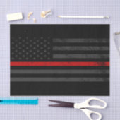 Papier Mousseline Drapeau de pompier affligé par obscurité (Artisanat)