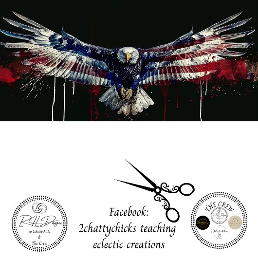 Papier Mousseline Drapeau de rue Eagle Peinture Découpage