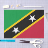 Papier Mousseline Drapeau de Saint-Kitts-et-Nevis (Artisanat)