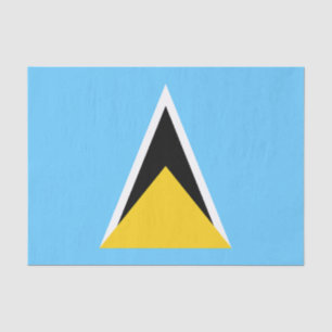 Papier Mousseline Drapeau de Sainte-Lucie