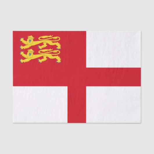 Papier Mousseline Drapeau de Sercq (Recto)