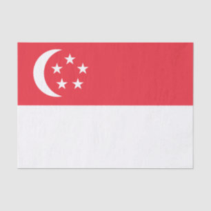 Papier Mousseline Drapeau de Singapour