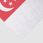 Papier Mousseline Drapeau de Singapour (Détail)