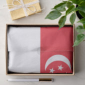 Papier Mousseline Drapeau de Singapour (Cadeau)