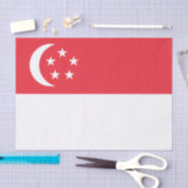 Papier Mousseline Drapeau de Singapour (Artisanat)