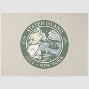 Papier Mousseline Drapeau de Staten Island (district de New York)