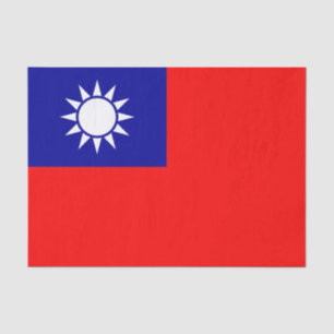 Papier Mousseline Drapeau de Taïwan