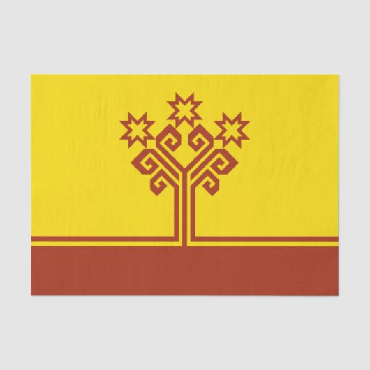 Papier Mousseline Drapeau de Tchouvachie (Recto)