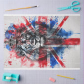 Papier Mousseline Drapeau de tête de lion britannique (Artisanat)