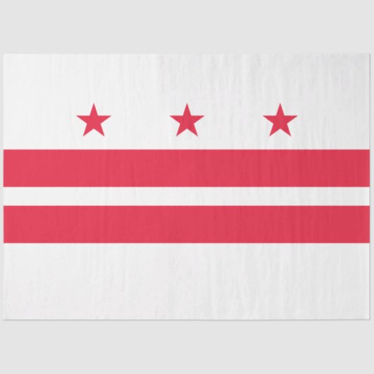 Papier Mousseline Drapeau de Washington D.C. (District de Columbia)  (Recto)