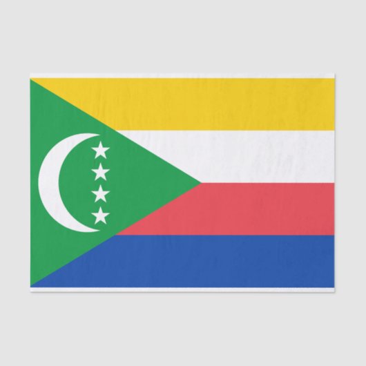 Papier Mousseline Drapeau des Comores (Recto)