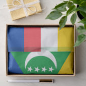 Papier Mousseline Drapeau des Comores (Cadeau)