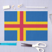 Papier Mousseline Drapeau des îles Åland patriotiques (Artisanat)