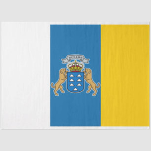 Papier Mousseline Drapeau des îles Canaries (Canaries) (Canaries, Es