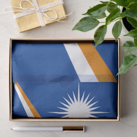 Papier Mousseline Drapeau des Îles Marshall (Cadeau)