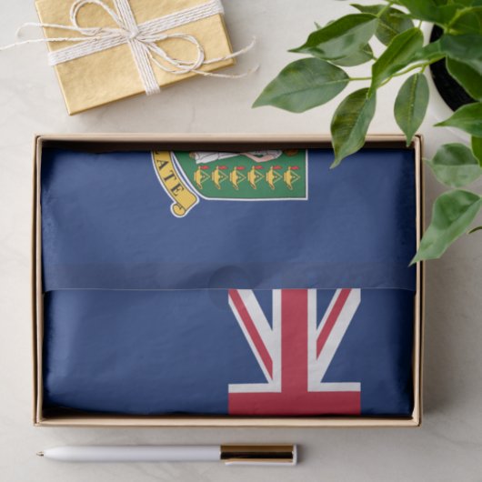 Papier Mousseline Drapeau des îles Vierges britanniques (Cadeau)