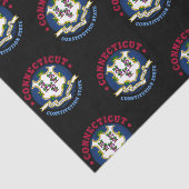 PAPIER MOUSSELINE DRAPEAU D'ÉTAT CONSTITUTION CONNECTICUT (Détail)