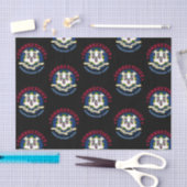 PAPIER MOUSSELINE DRAPEAU D'ÉTAT CONSTITUTION CONNECTICUT (Artisanat)