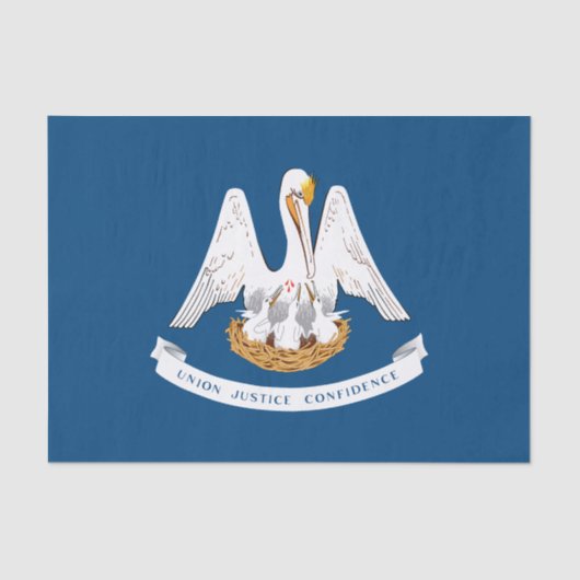 Papier Mousseline Drapeau d'État de Louisiane (Recto)