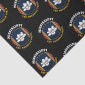 PAPIER MOUSSELINE DRAPEAU D'ÉTAT DE MISSISSIPPI MAGNOLIA (Détail)