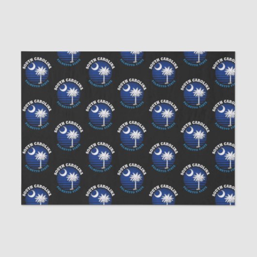 PAPIER MOUSSELINE DRAPEAU D'ÉTAT DE PALMETTO DE CAROLINE SUD (Recto)