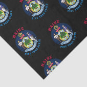 PAPIER MOUSSELINE DRAPEAU D'ÉTAT DE PINE MAINE (Détail)